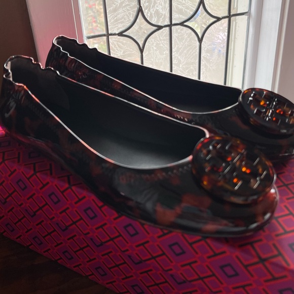 Tory Burch Flats Minnie Travel Ballet Women's Tortoise Shell Flats size 6 - Picture 3 of 5